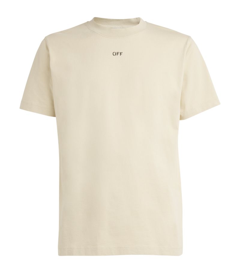 OFF-WHITE Off-White Cotton Stamp Logo T-Shirt