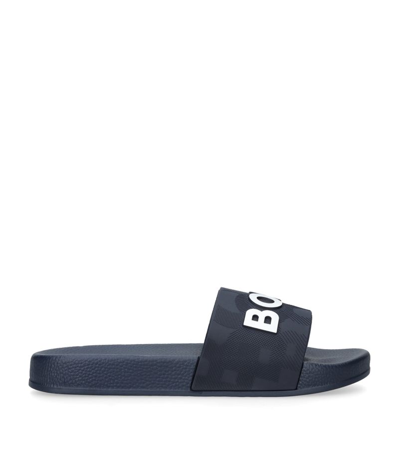 Boss Kidswear Boss Kidswear Logo Aqua Slides