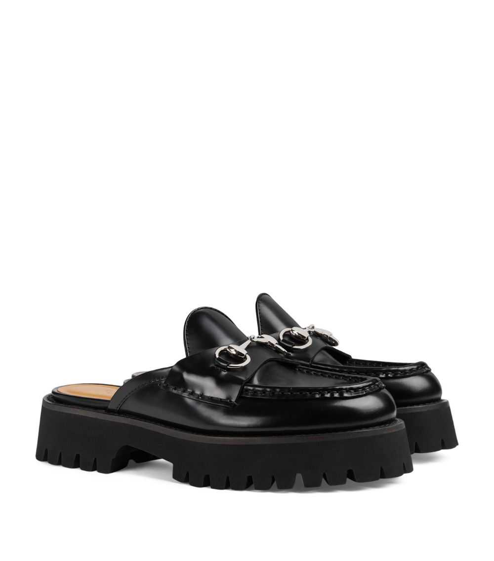 Gucci Gucci Leather Lug-Sole Horsebit Loafers