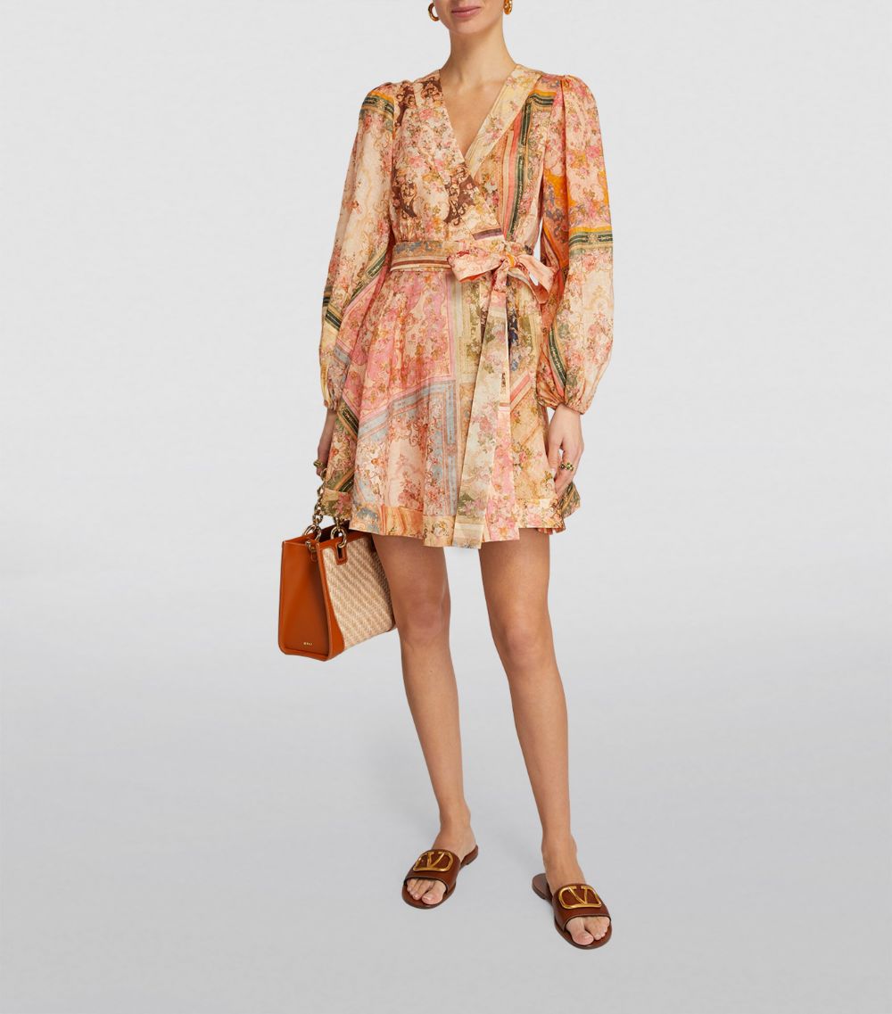 Zimmermann Zimmermann Linen Wrap Mini Dress