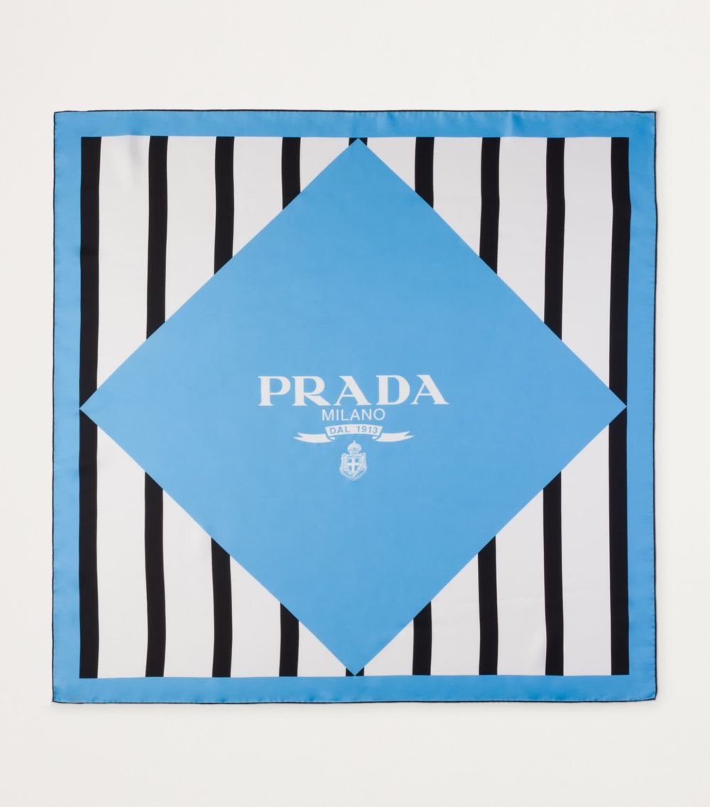 Prada Prada Silk Logo Print Scarf