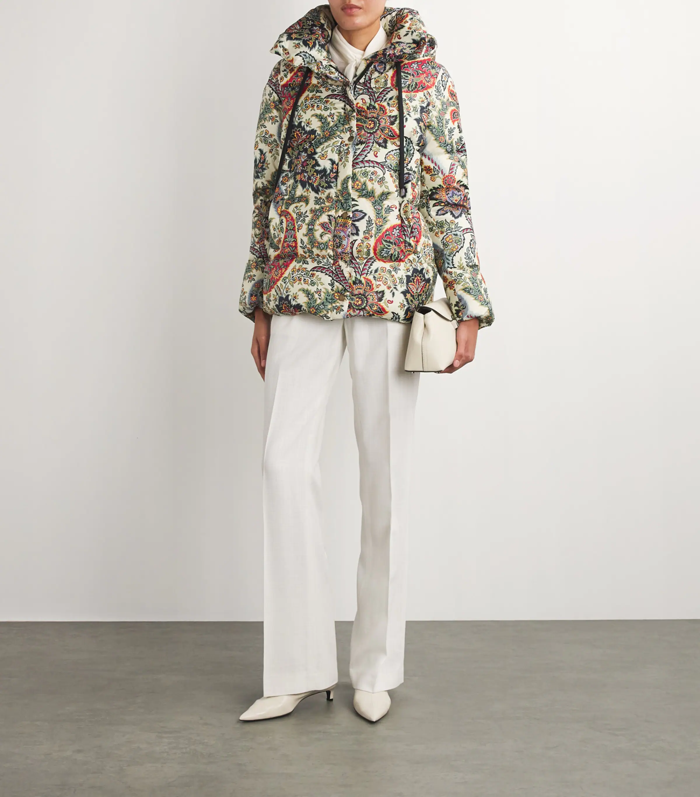 Etro Etro Hooded Paisley Print Puffer Jacket