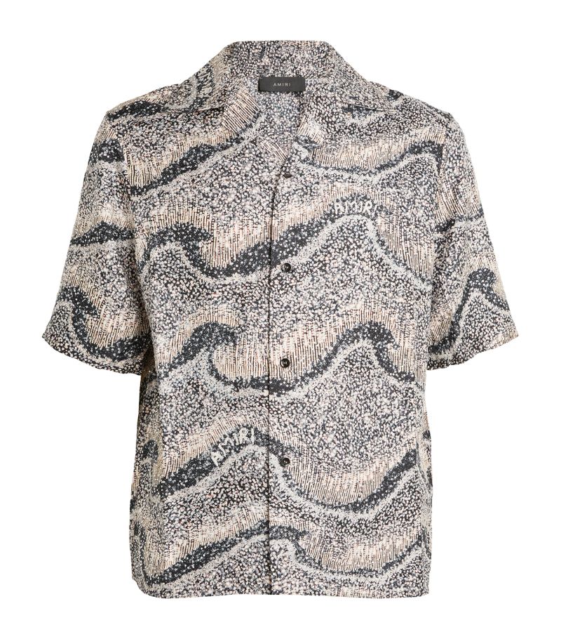 Amiri Amiri Silk Short-Sleeve Embellished Shirt