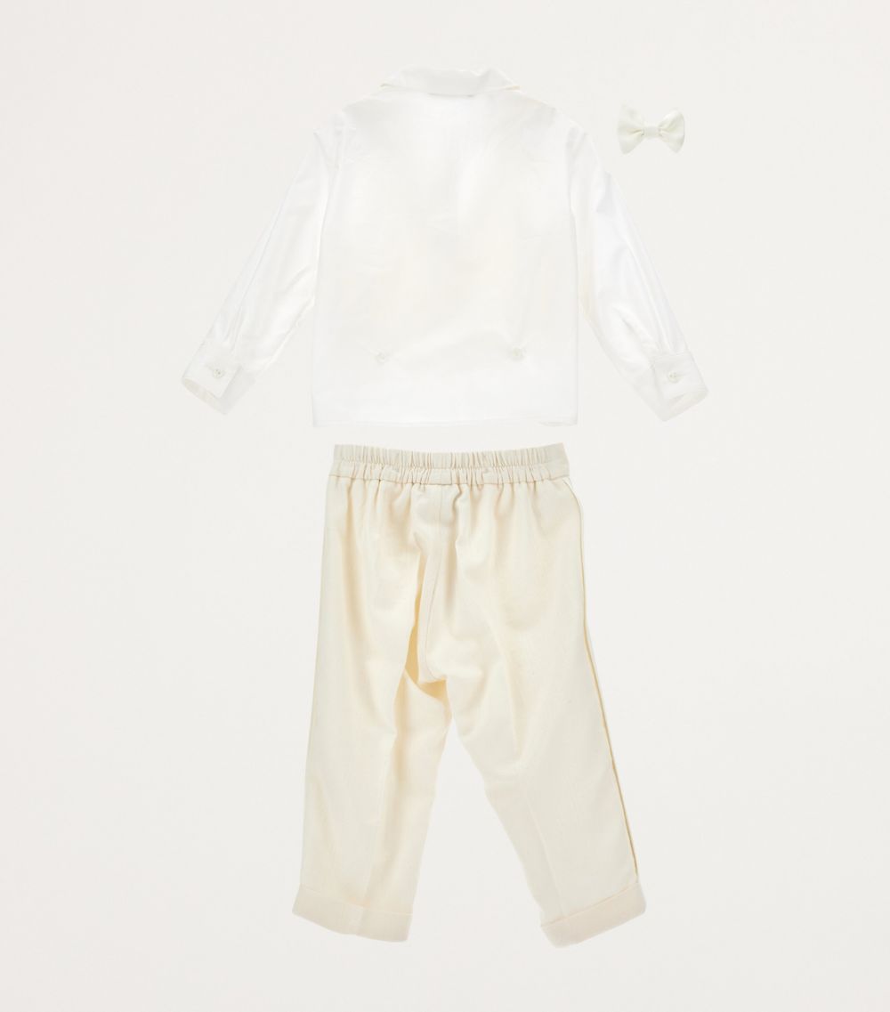 Monnalisa Monnalisa Shirt, Trousers And Bow Tie Set (3-36 Months)