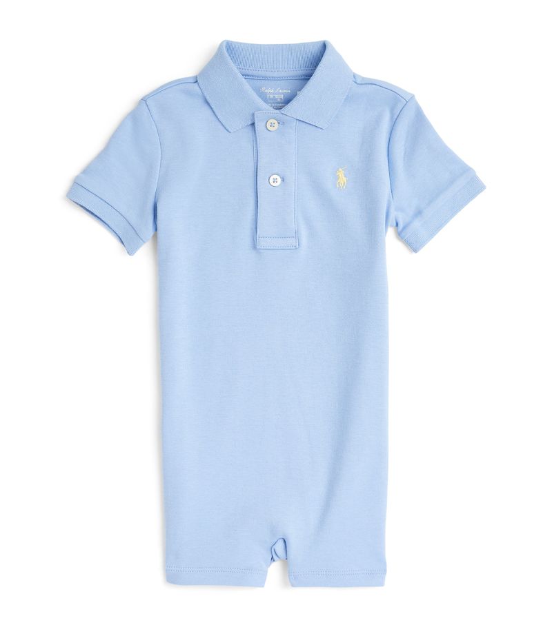 Ralph Lauren Kids Ralph Lauren Kids Cotton Polo Shirt Playsuit (3-12 Months)