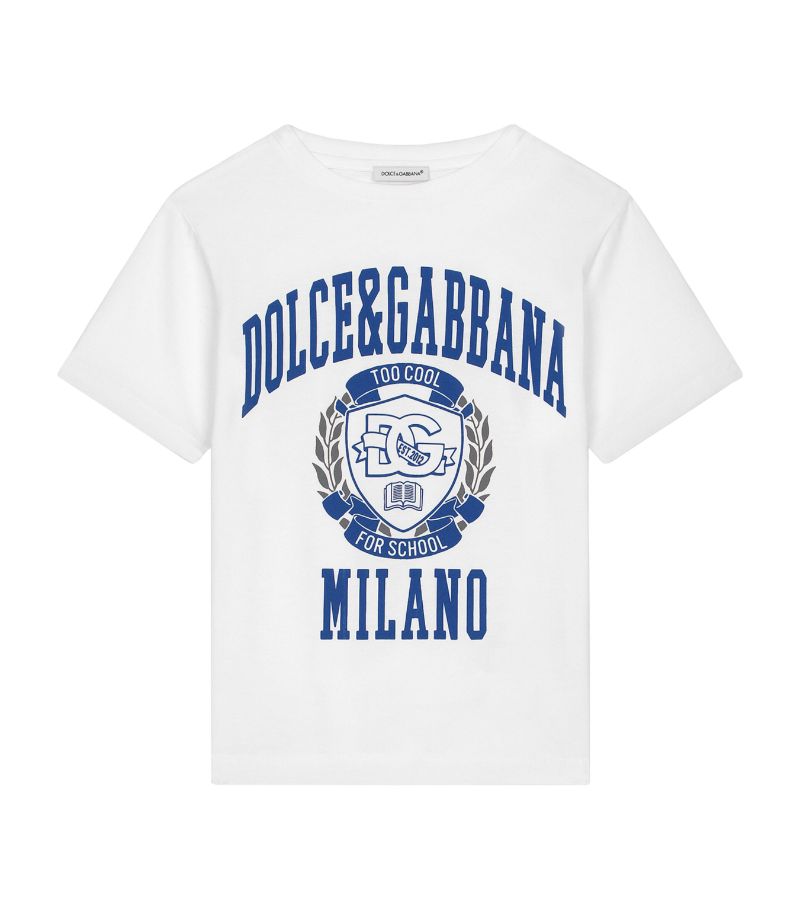 Dolce & Gabbana Dolce & Gabbana Kids Cotton Logo T-Shirt (8-12 Years)