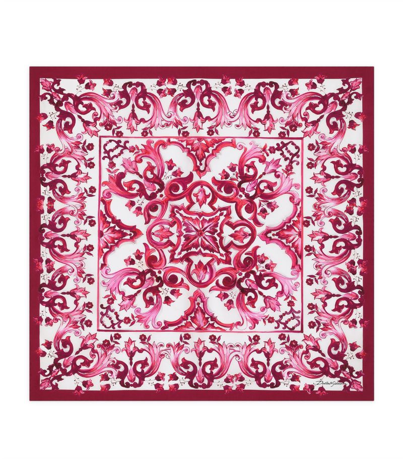 Dolce & Gabbana Dolce & Gabbana Silk Majolica Print Scarf