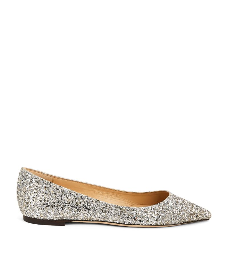 Jimmy Choo Jimmy Choo Romy Glitter Ballet Flats