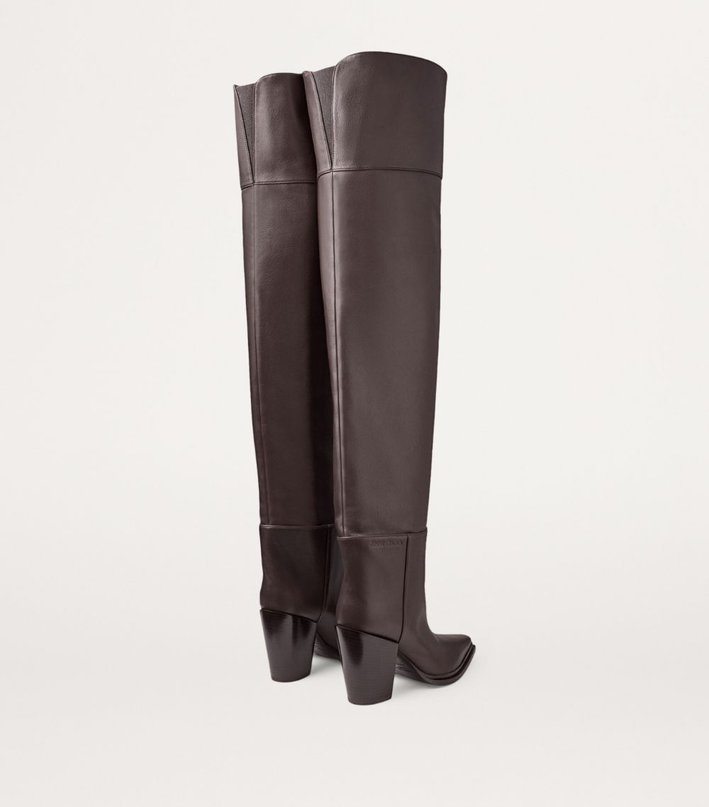 Jimmy Choo Jimmy Choo Cece 80 Leather Over-The-Knee Boots