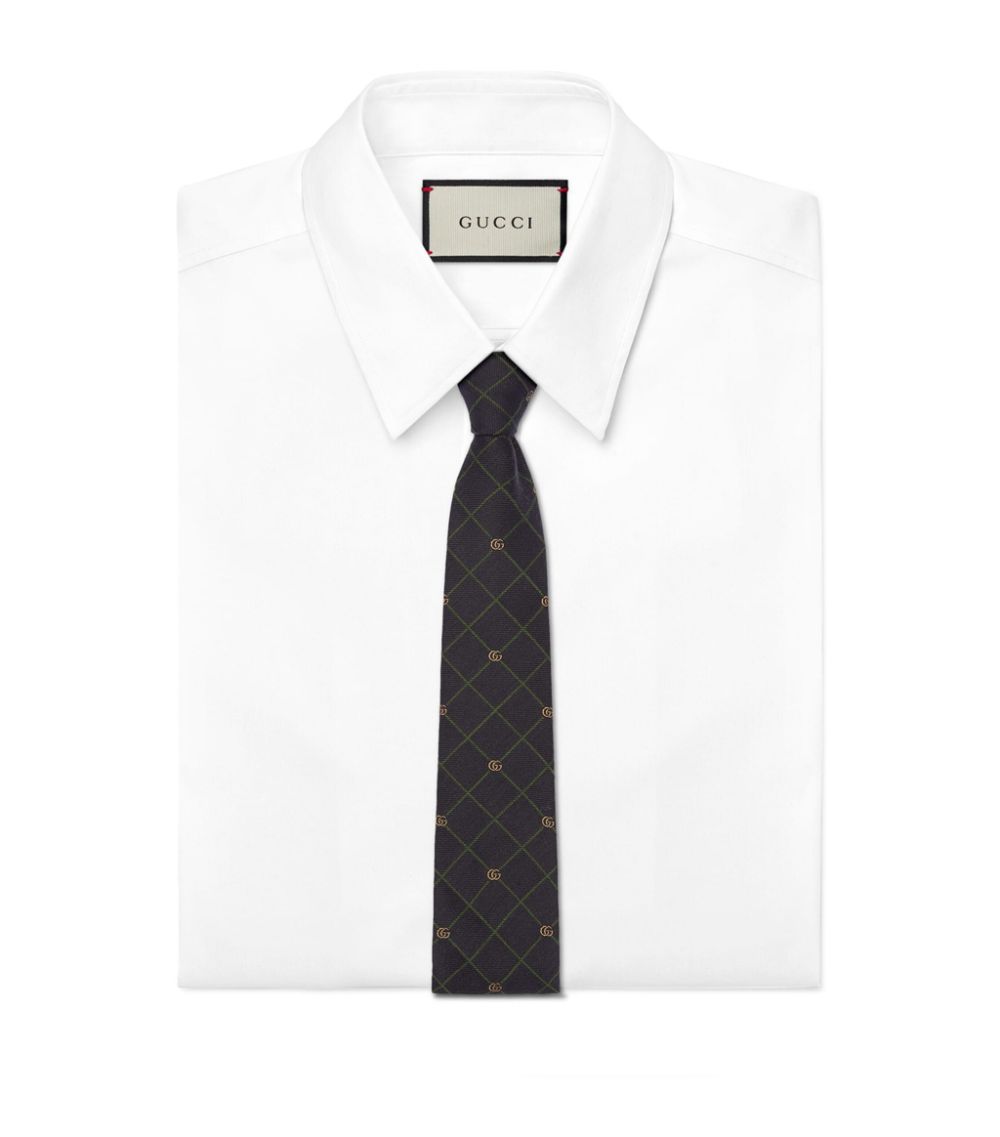 Gucci Gucci Silk Double G Tie