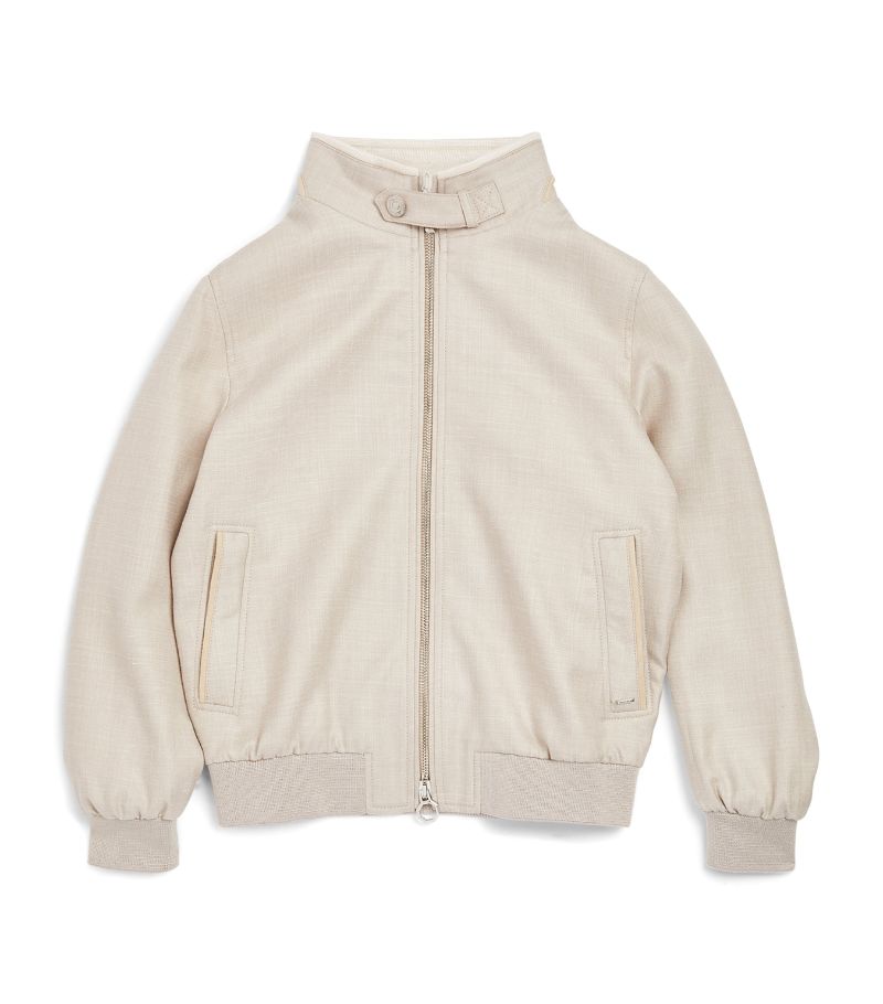 Stefano Ricci Stefano Ricci Kids Silk-Wool Bomber Jacket (8-16 Years)