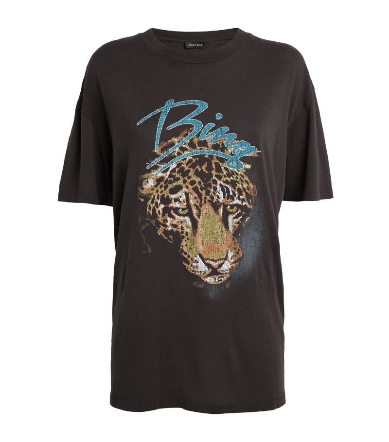 Anine Bing Anine Bing Cotton Leopard Print Walker T-Shirt