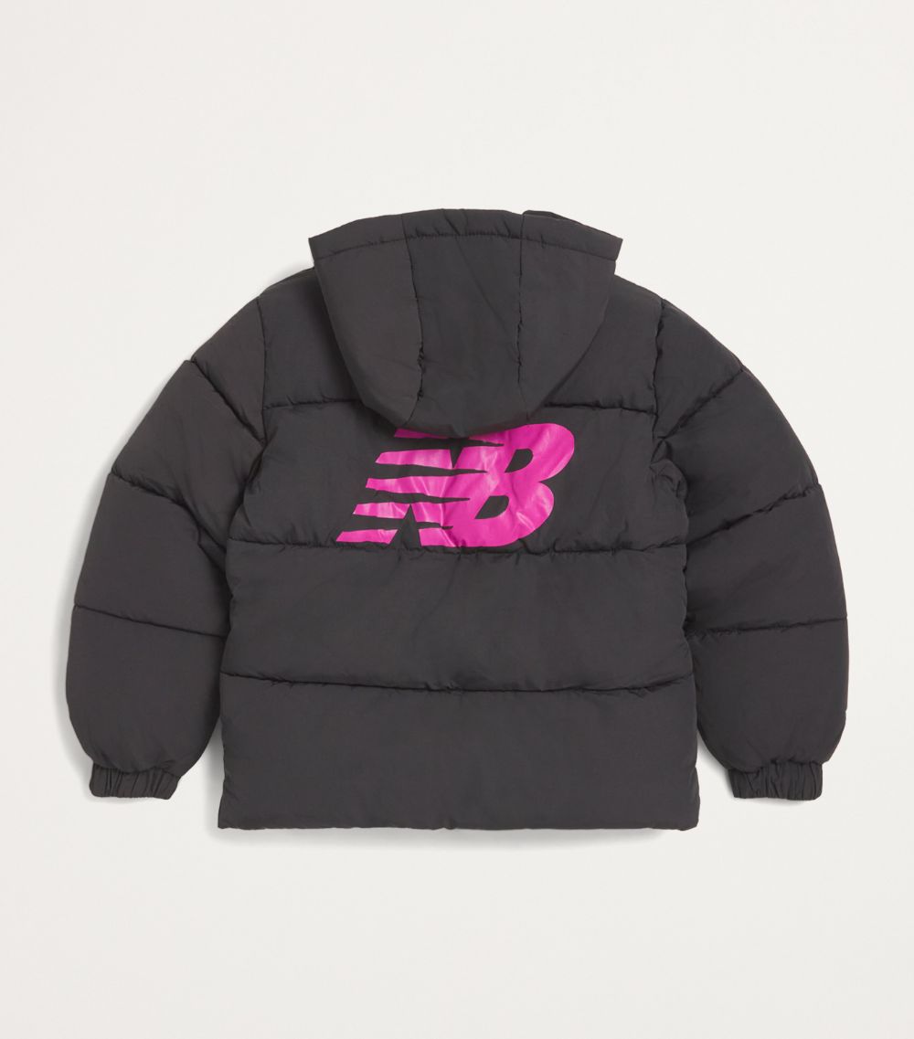  New Balance Kids Logo Hooded Puffer Coat (7-16 Years)