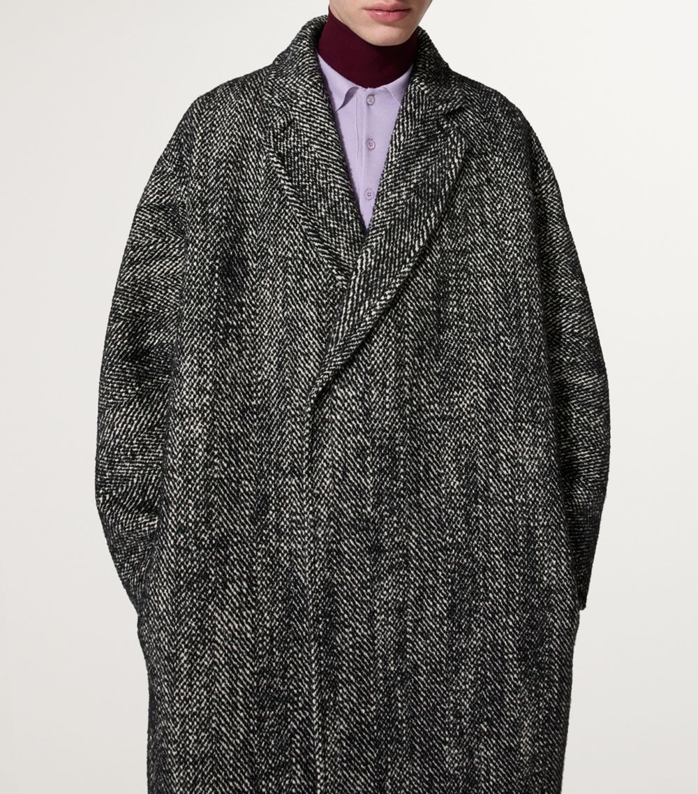 Valentino Valentino Wool-Blend Herringbone Coat