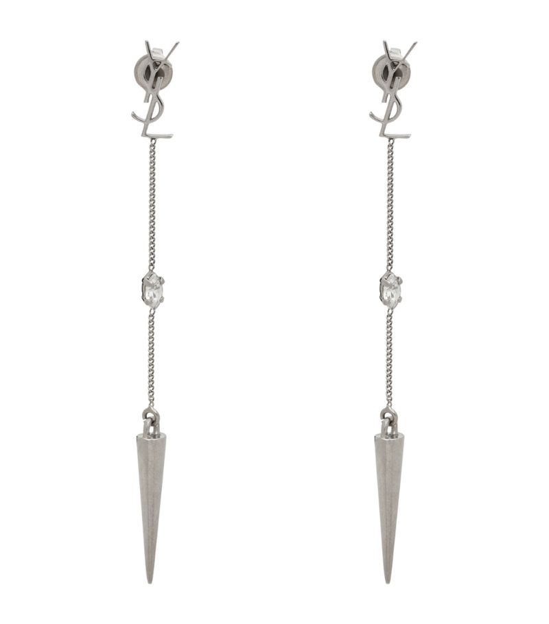 Saint Laurent Saint Laurent Logo Spike Earrings