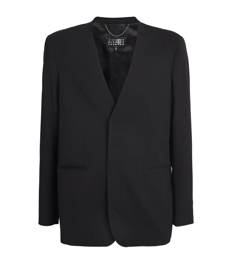 MM6 Maison Margiela Mm6 Maison Margiela Collarless Blazer