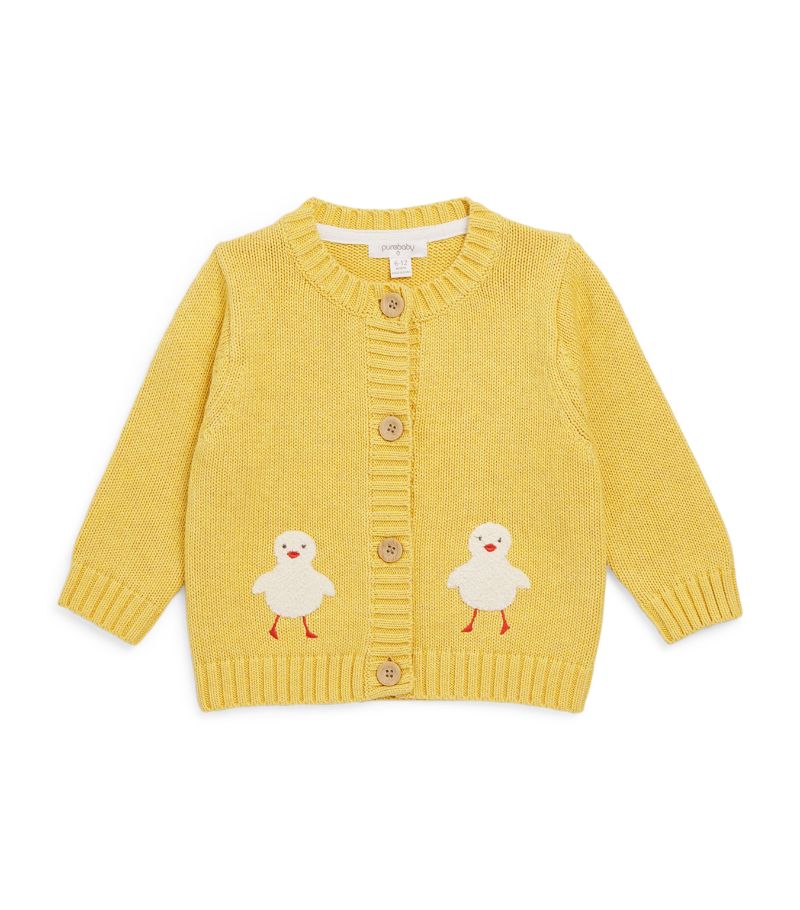 Purebaby Purebaby Puddle Duck Cardigan (0-18 Months)