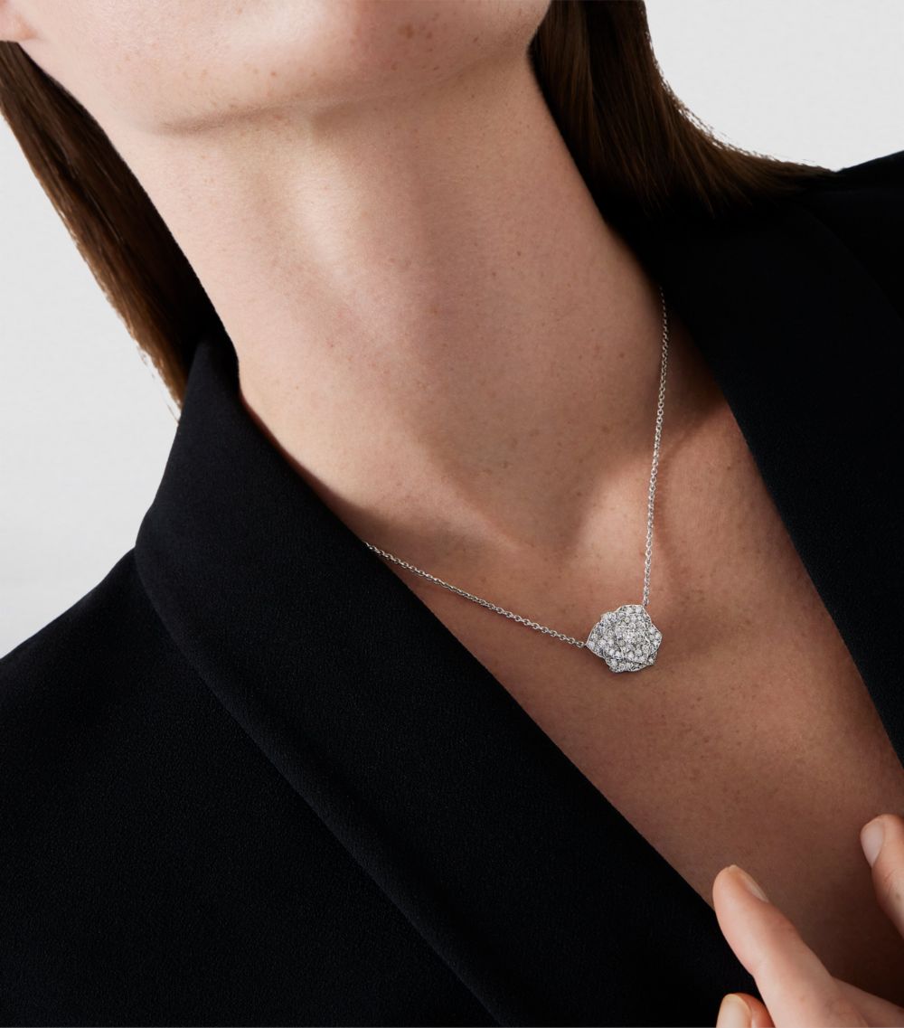 Piaget Piaget White Gold And Diamond Rose Necklace