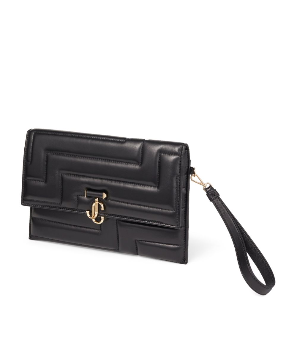 Jimmy Choo Jimmy Choo Leather Avenue Envelop Clutch Bag