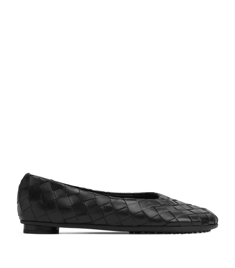 Bottega Veneta Bottega Veneta Leather Intrecciato Ballet Flats