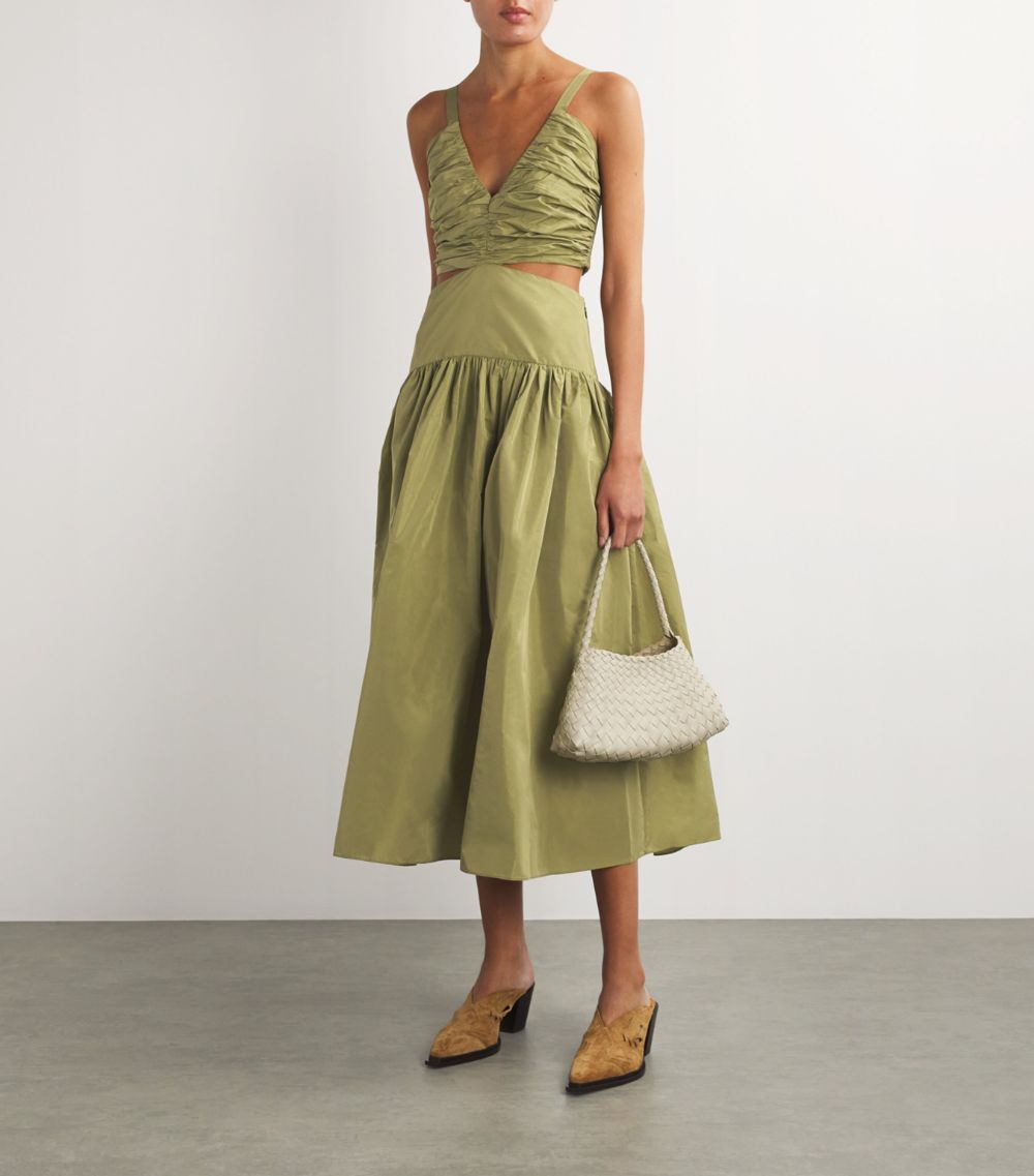  Maje Taffeta Cut-Out Maxi Dress