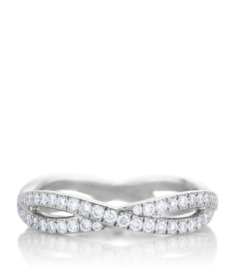 De Beers Jewellers De Beers Jewellers White Gold And Full Pavé Diamond Infinity Band