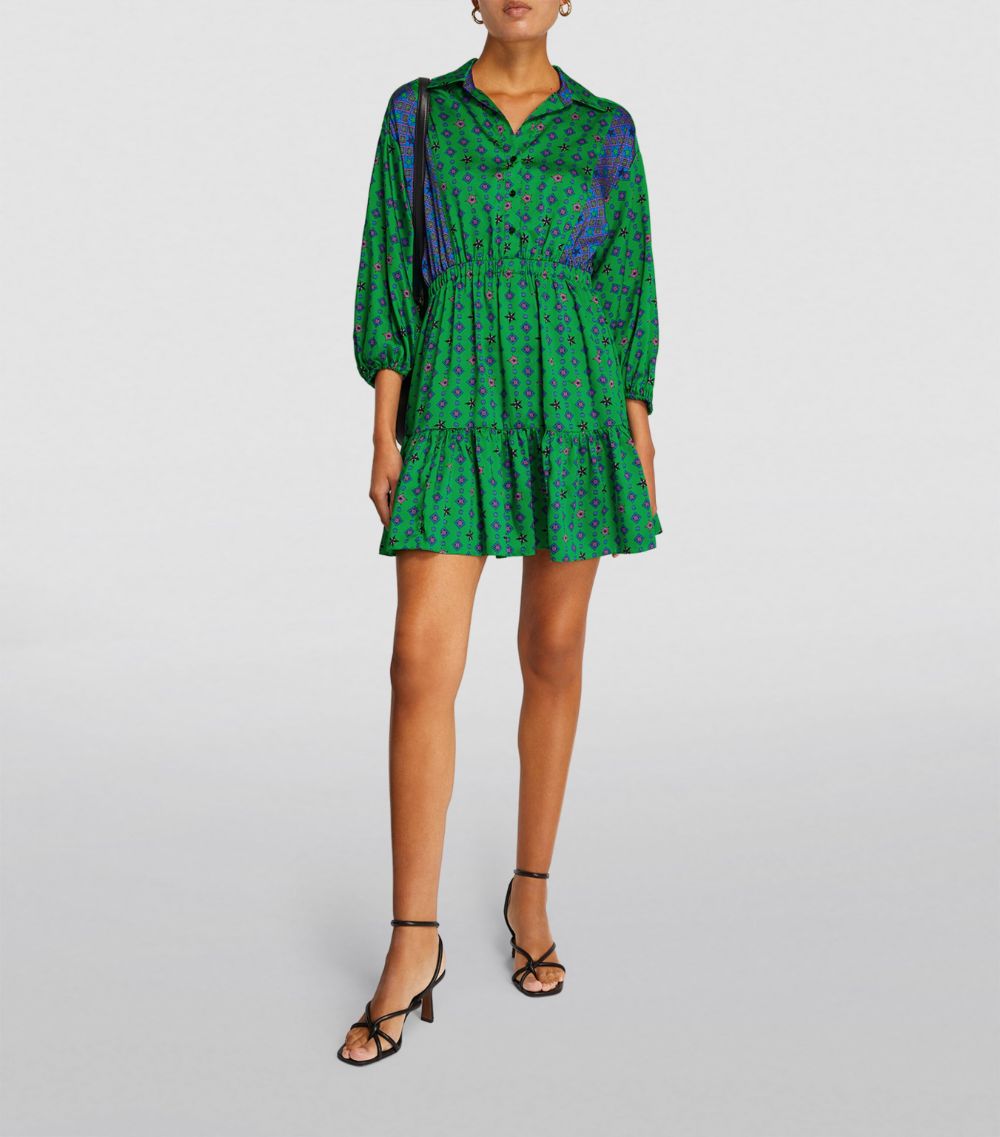  Sandro Geometric Print Mini Dress