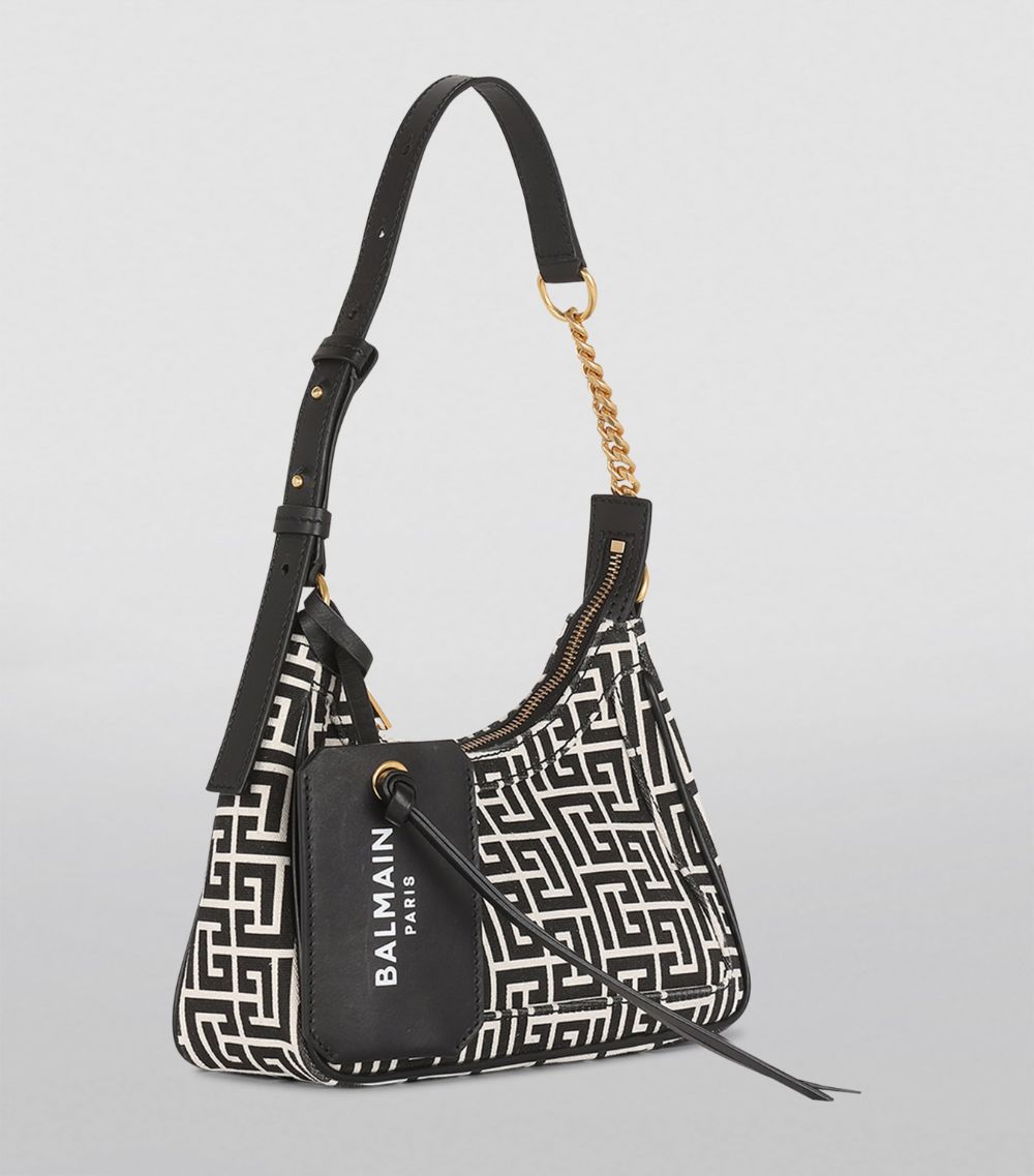 Balmain Balmain Monogram-Print B-Army Shoulder Bag