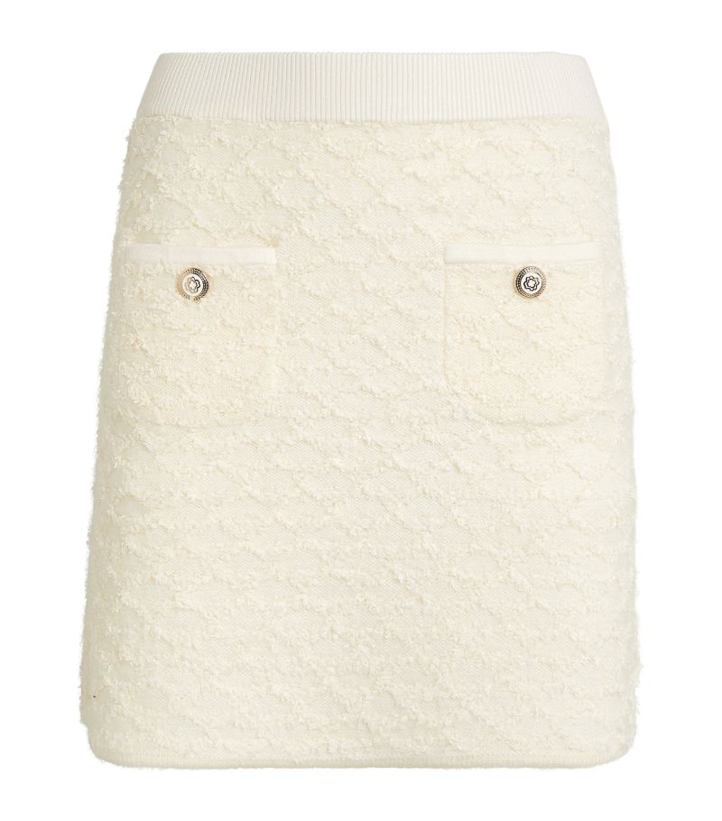  Maje Diamond-Pattern Mini Skirt