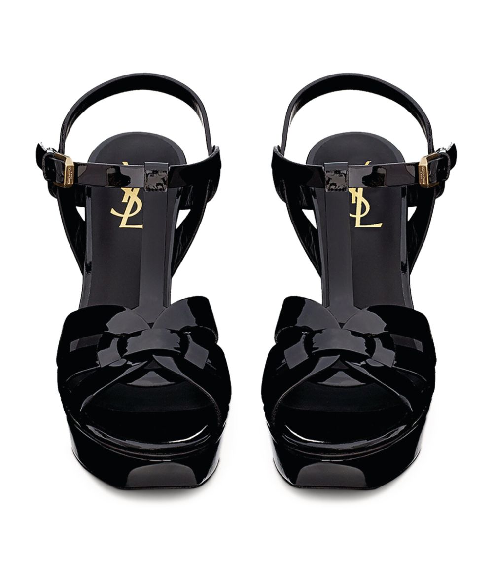 Saint Laurent Saint Laurent Leather Tribute Platform Sandals 105