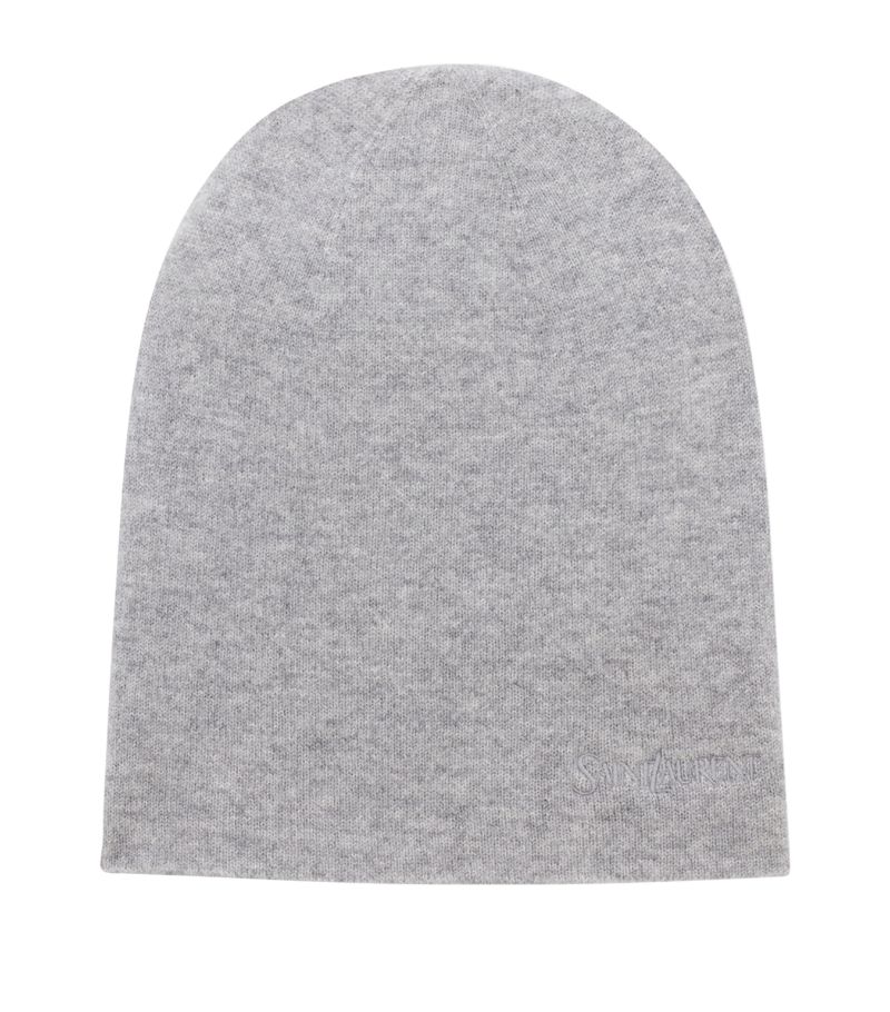 Saint Laurent Saint Laurent Cashmere Embroidered Logo Beanie