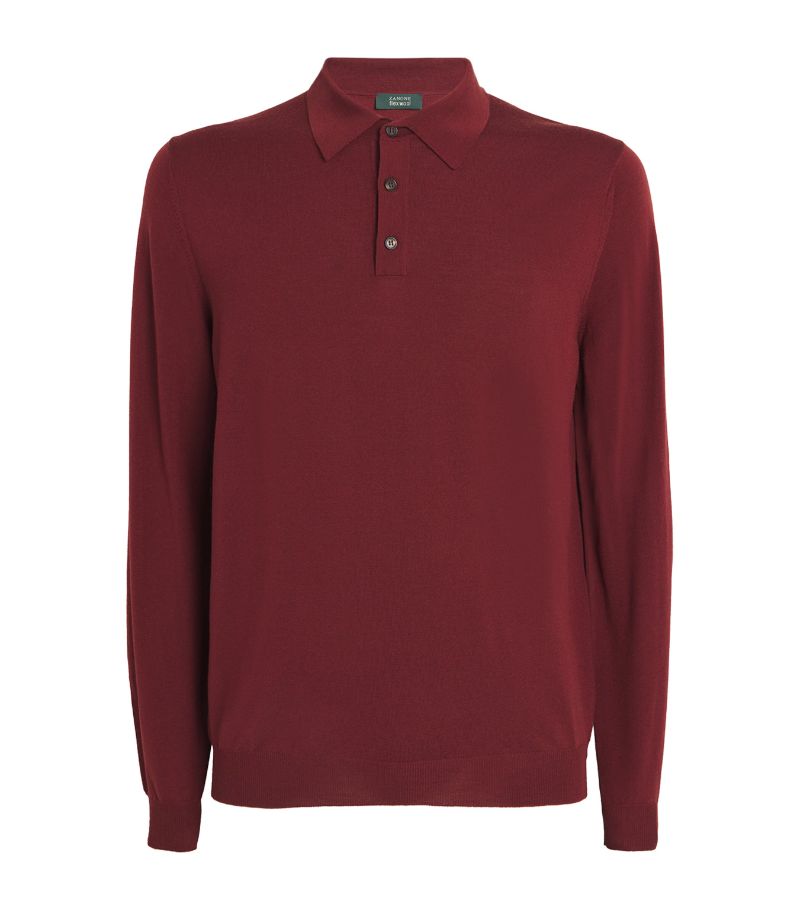 Slowear Slowear Stretch-Virgin Wool Knitted Polo Shirt