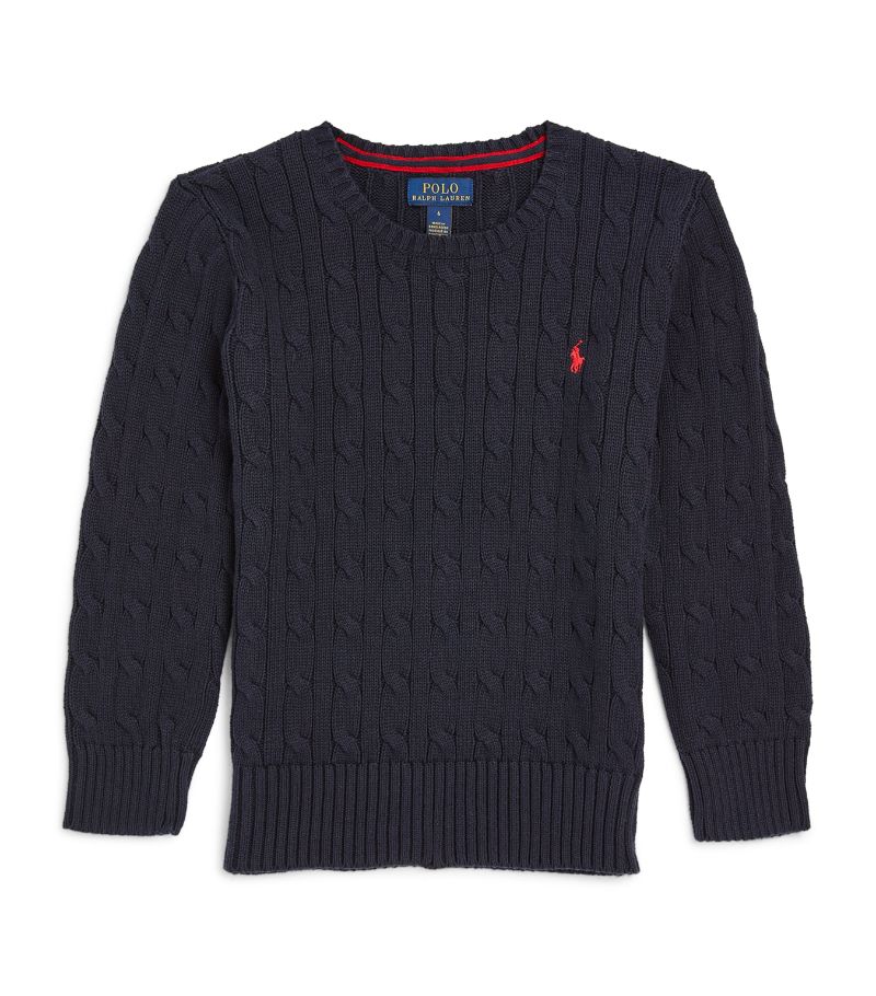 Ralph Lauren Kids Ralph Lauren Kids Cable-Knit Polo Pony Sweater (2-7 Years)