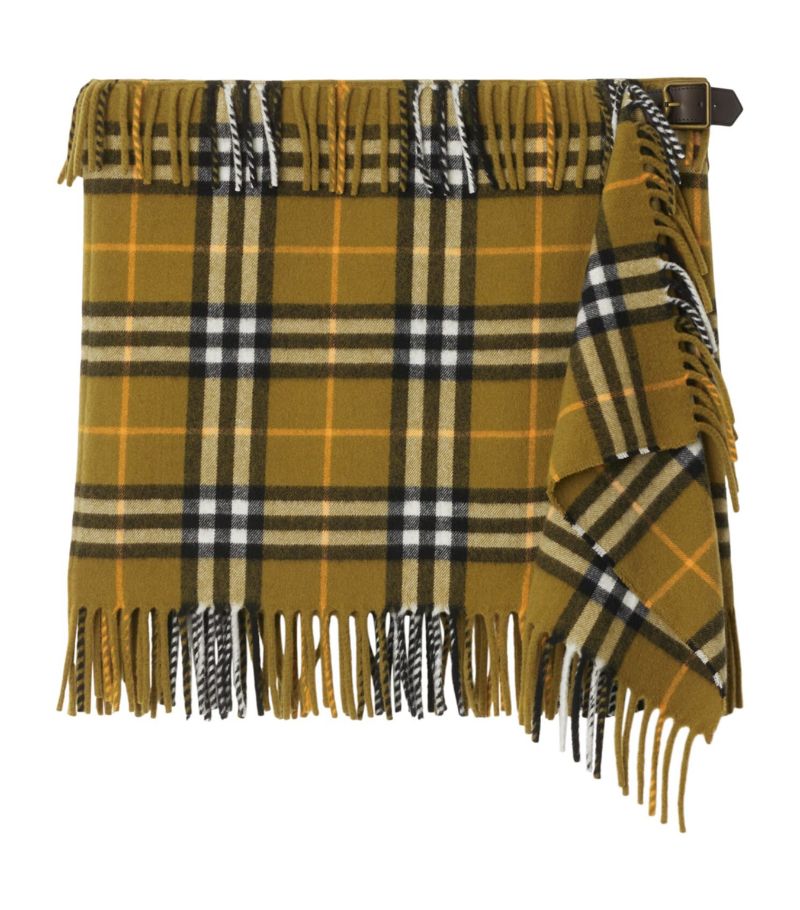 Burberry Burberry Wool-Cashmere Check Scarf Skirt