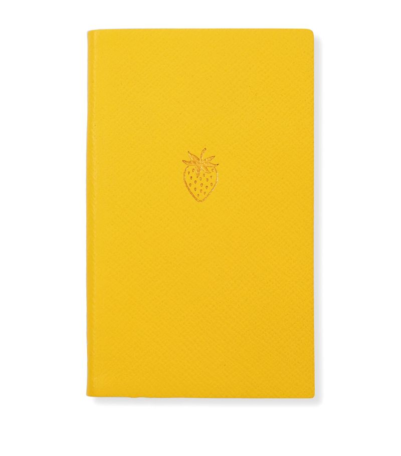 Smythson Smythson Panama Garden Collection Strawberry Notebook