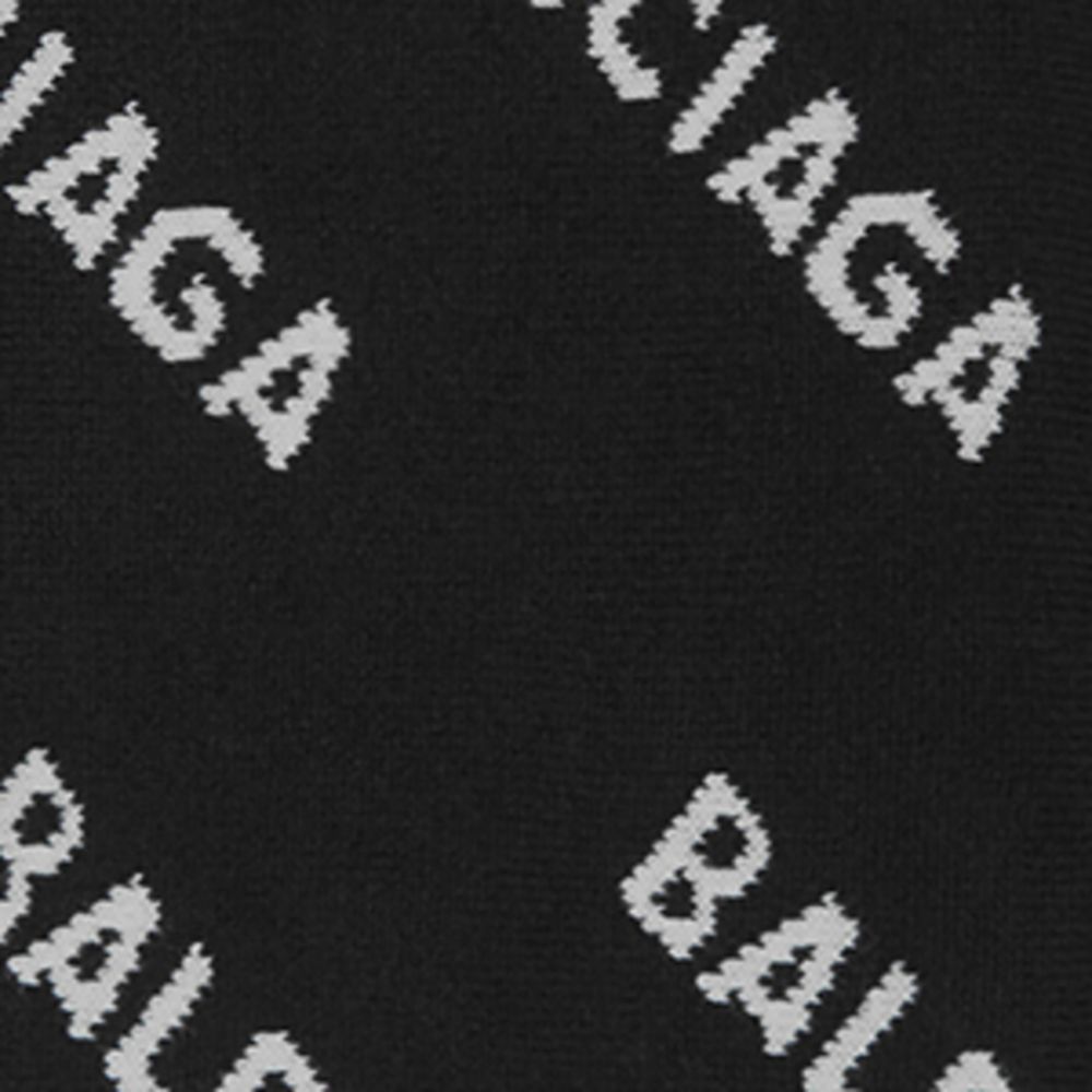 Balenciaga Balenciaga Virgin Wool All-Over Logo Scarf