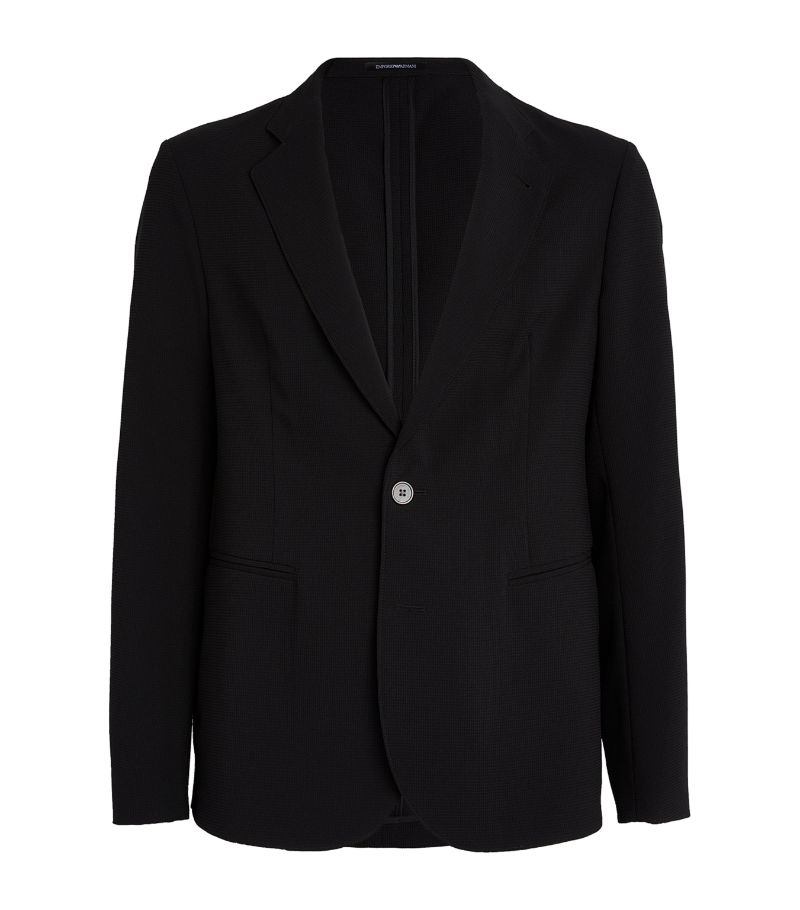 Emporio Armani Emporio Armani Crepe Single-Breasted Blazer