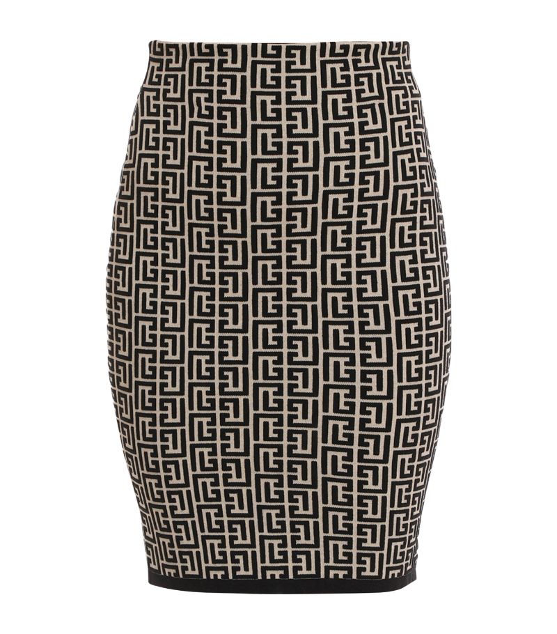 Balmain Balmain Monogram Mini Skirt