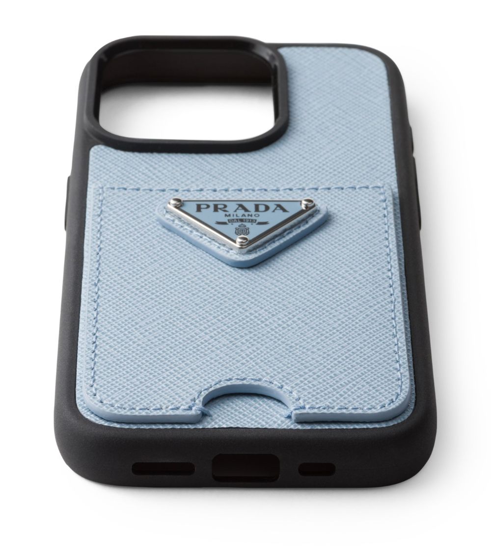 Prada Prada Saffiano Leather Iphone 15 Pro Case