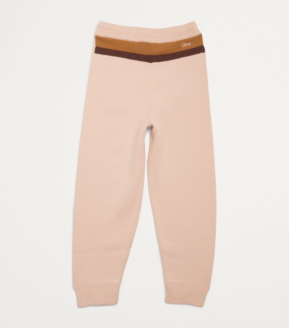 Chloé Kids Chloé Kids Cotton-Wool Knitted Logo Trousers (4-14 Years)