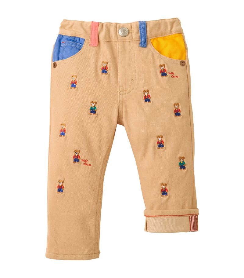 Miki House Miki House Cotton Embroidered Jeans (2-5 Years)