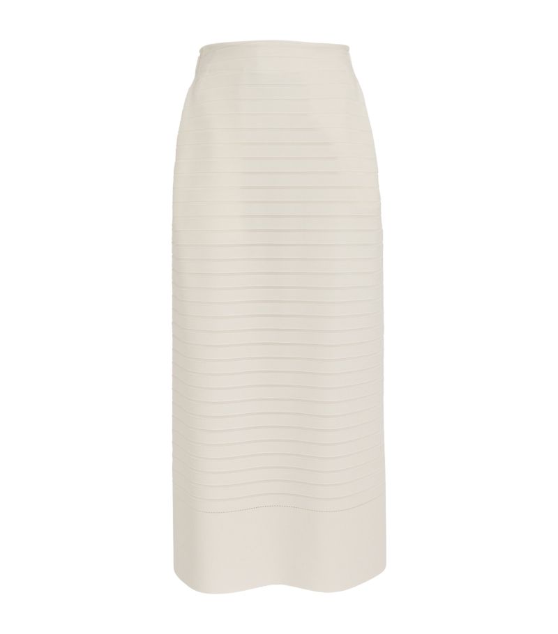 Issey Miyake Issey Miyake Knitted Striped Midi Skirt