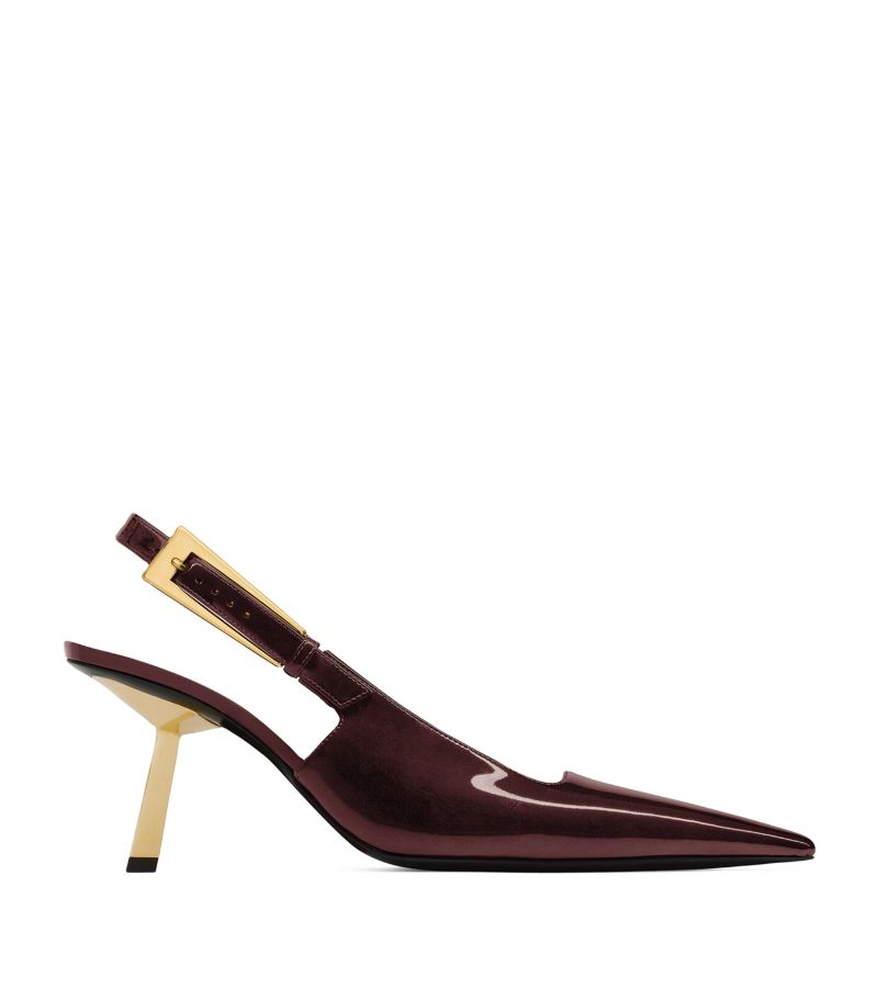 Saint Laurent Saint Laurent Patent Leather Lee Slingback Pumps 75