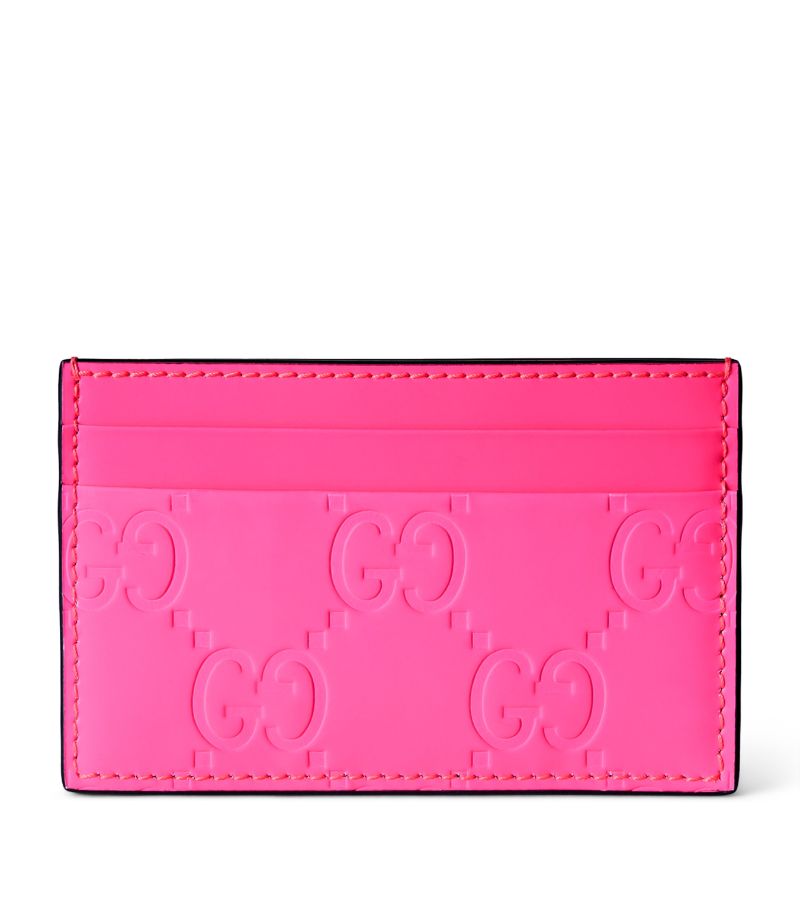 Gucci Gucci Leather Gg Rubber-Effect Card Holder