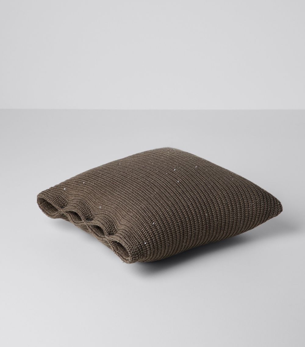 Brunello Cucinelli Brunello Cucinelli Rib-Knit Sequin Cushion (40Cm X 40Cm)