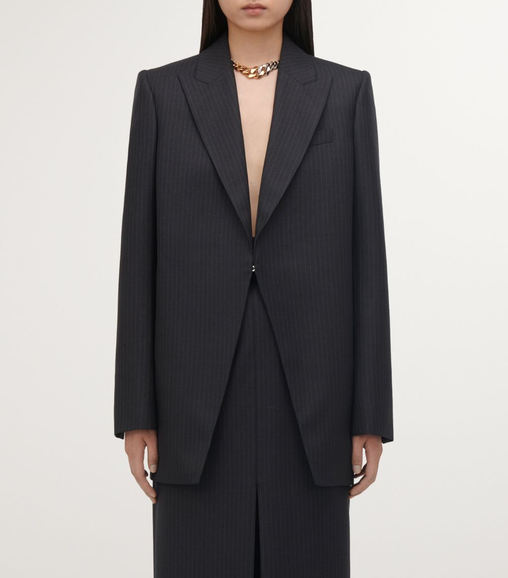 Alexander McQueen Alexander Mcqueen Wool Pinstripe Pencil Skirt