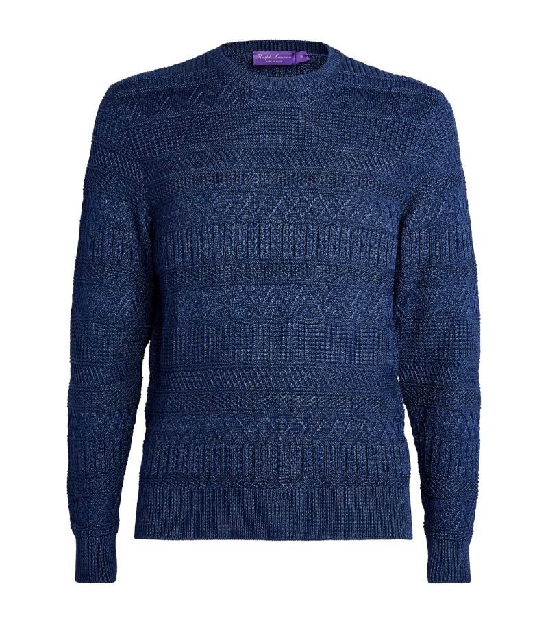 Ralph Lauren Purple Label Ralph Lauren Purple Label Silk-Cotton Arran Sweater