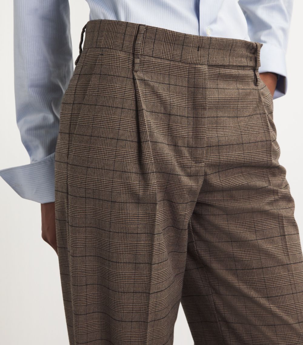 Max & Co. Max & Co. Check Wide-Leg Tailored Trousers