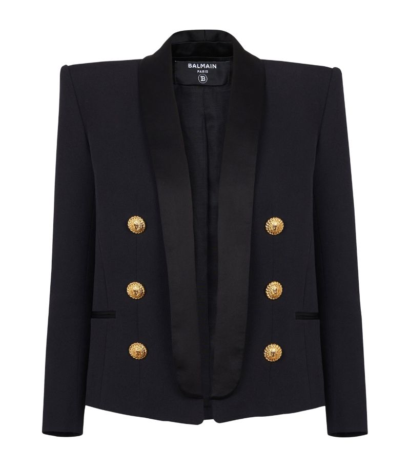 Balmain Balmain Wool Cropped Blazer