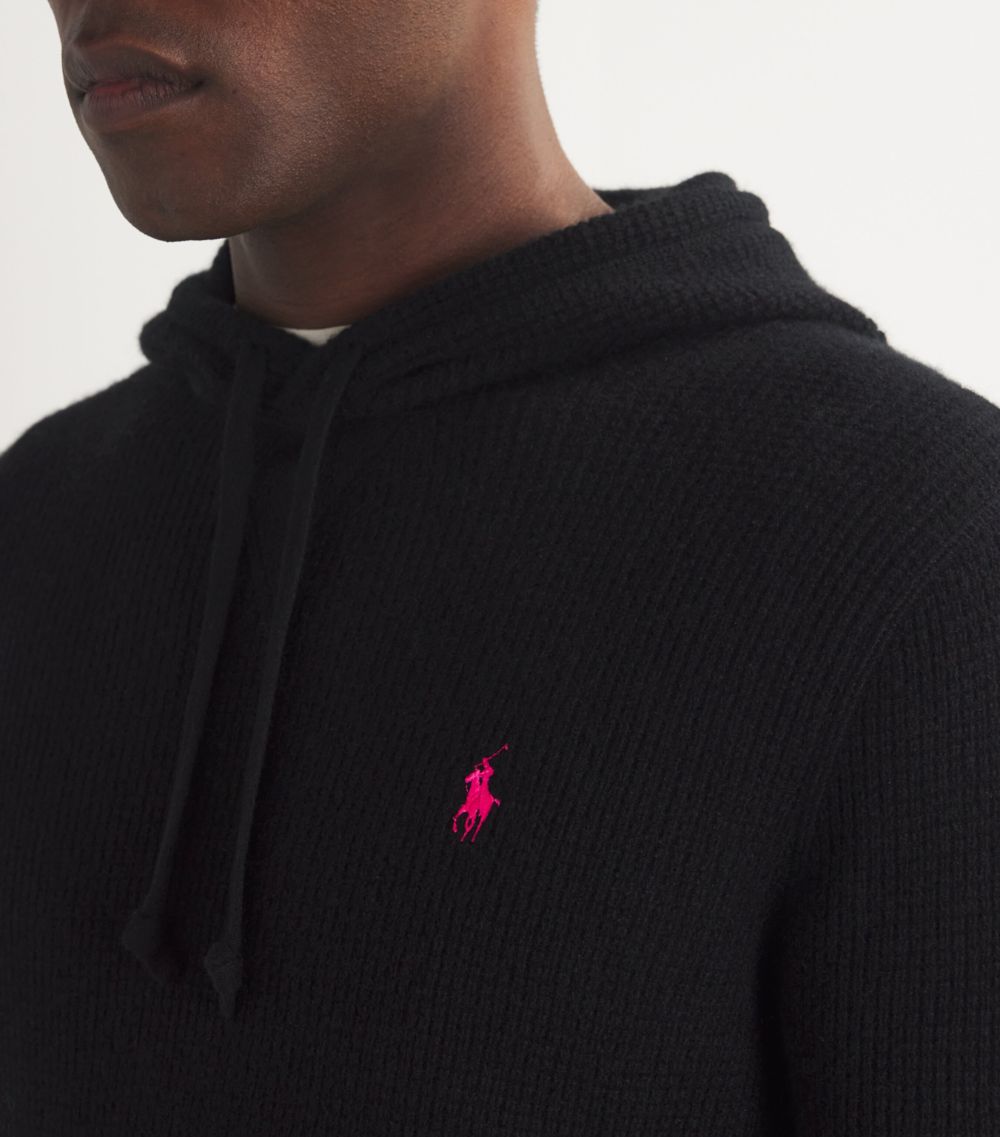 Polo Ralph Lauren Polo Ralph Lauren Cashmere Waffle-Knit Logo Hoodie